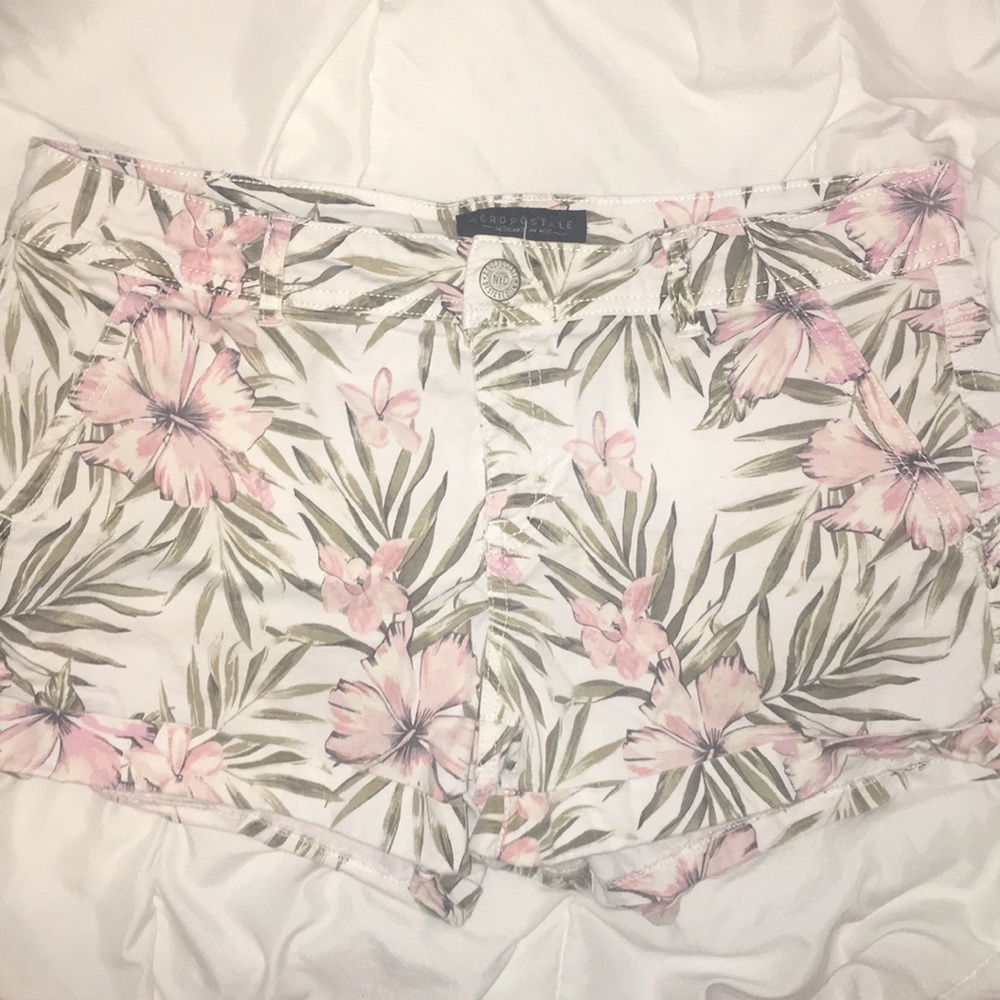 Aeropostale shorts,floral print,no stains or holes